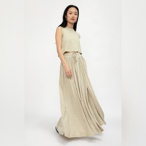 ATM Maxi Skirt Faded Moss - S